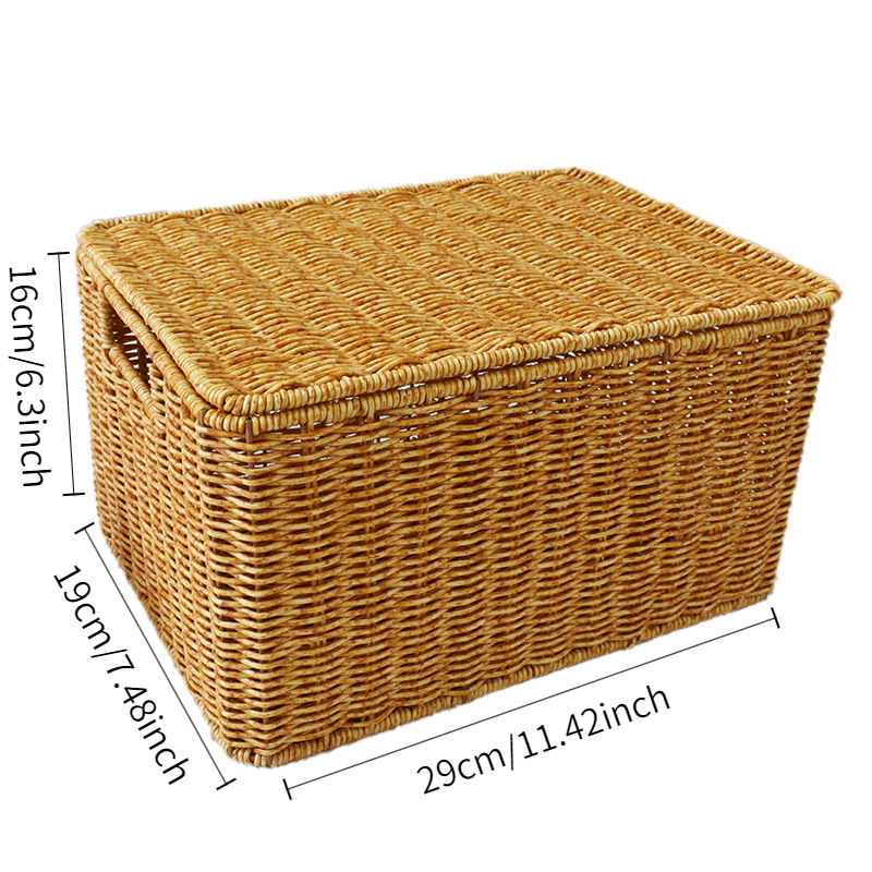 Woven Basket Set - Rattan örgülü büyük boy saklama kutusu
