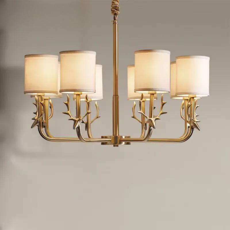 Interior Design Hall - Bakır Avize Oturma Odası Yatak Odası