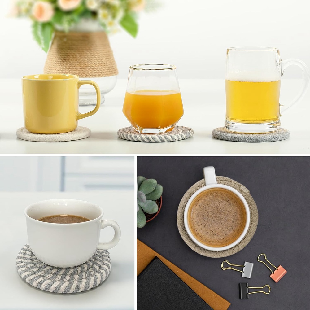 Woven Basket Set - ABLQ İçecek Altlıkları, Deniz Çayırı Sepet