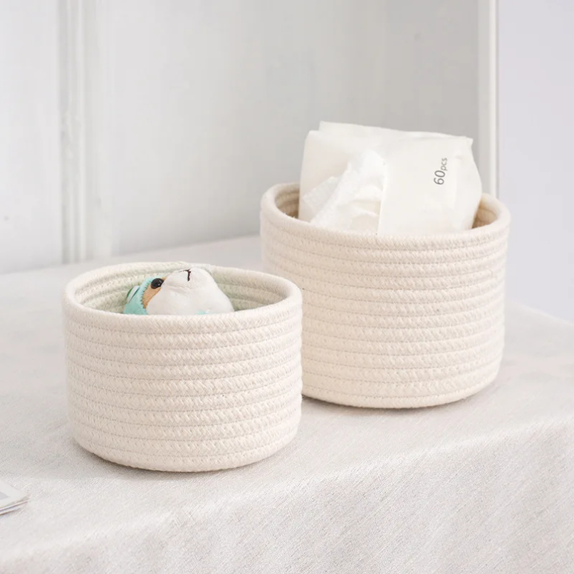 El yapımı dokuma pamuk halat d - Woven Basket Set incelemesi ve fiyatı