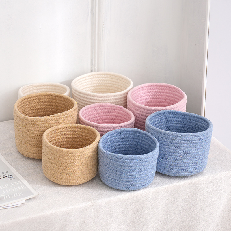 El yapımı dokuma pamuk halat d - Woven Basket Set incelemesi ve fiyatı
