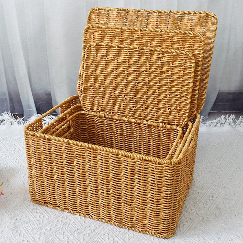 Rattan örgülü büyük boy saklam - Woven Basket Set incelemesi ve fiyatı