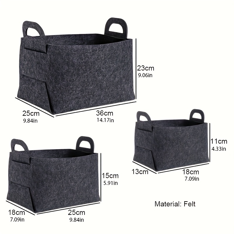 3 adet keçe saklama kutuları k - Woven Basket Set incelemesi ve fiyatı