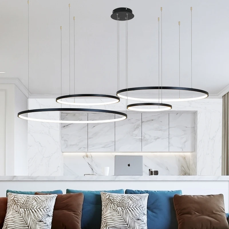 Modern Daire Halka LED Avizele - Engineering And Interior Design incelemesi ve fiyatı